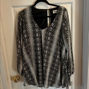 Show Me Your Mumu snakeskin dress.